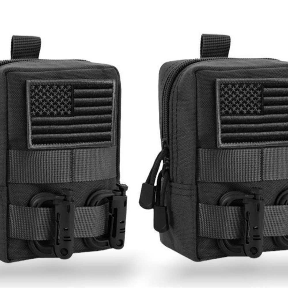 2 Pack Molle Pouches - Tactical Compact Water-Resistant EDC Small Utility Pouch